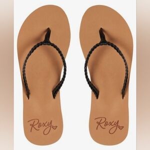 NWT Roxy Women's Costas Sandal Flip‎ Flop Black Size 11